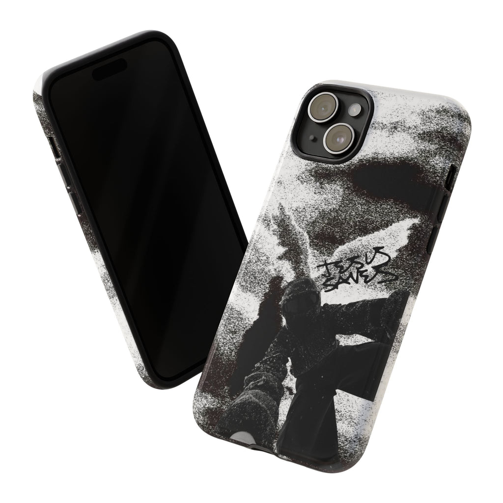 "Jesus Saves" Snowboarder - Tough Phone Case