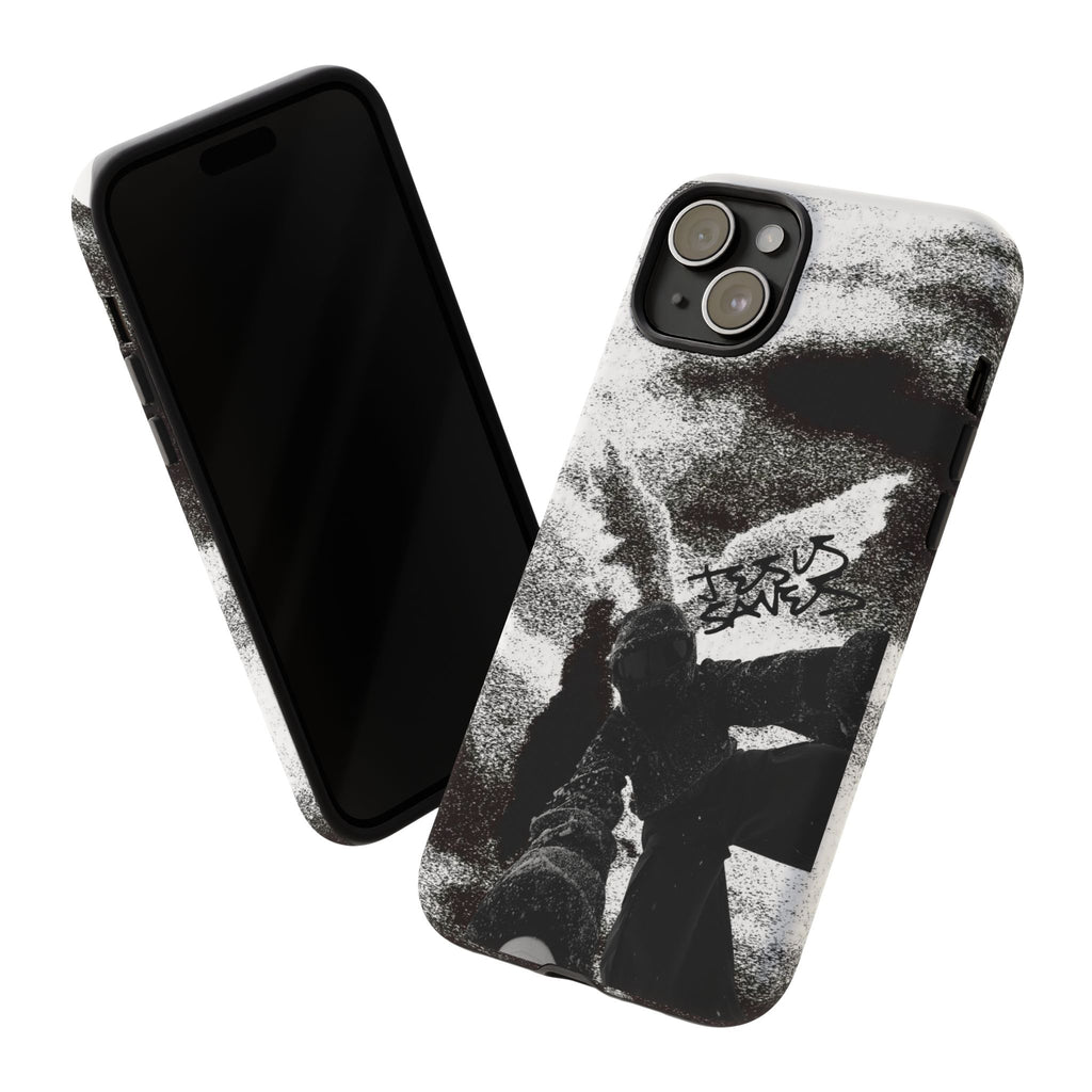 "Jesus Saves" Snowboarder - Tough Phone Case